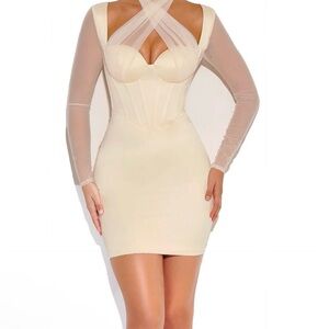 Elegant Cream Mini Dress